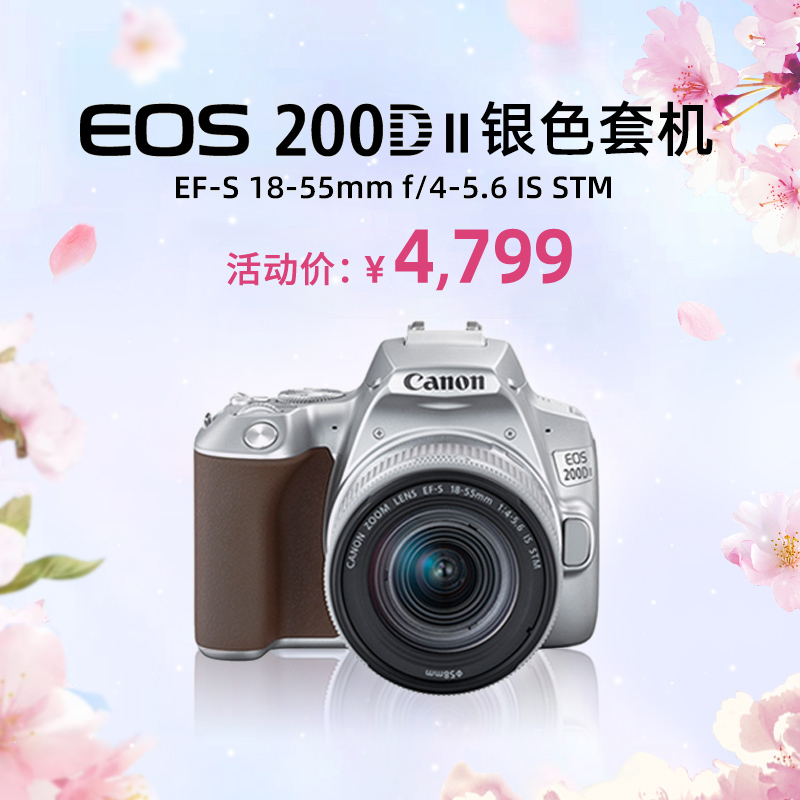 EOS 200D II 银色套机 EF-S 18-55mm f/4-5.6 IS STM