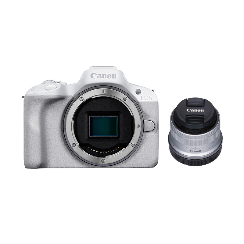 官方翻新品-EOS R50白色机身+RF-S18-45mm F4.5-6.3 IS STM（银色）
