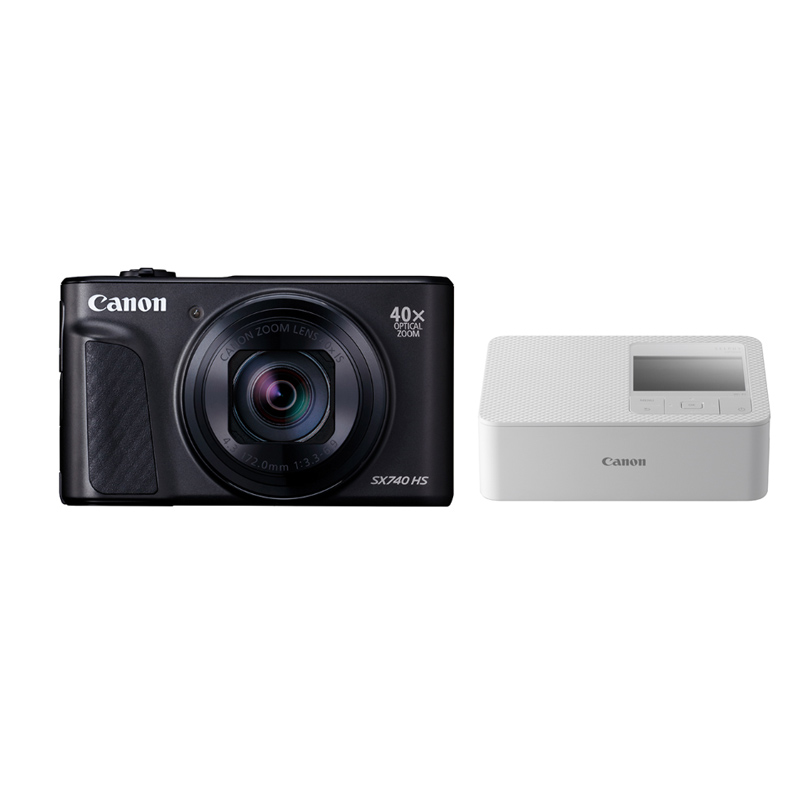PowerShot SX740 HS 黑色+SELPHY CP1500(白)