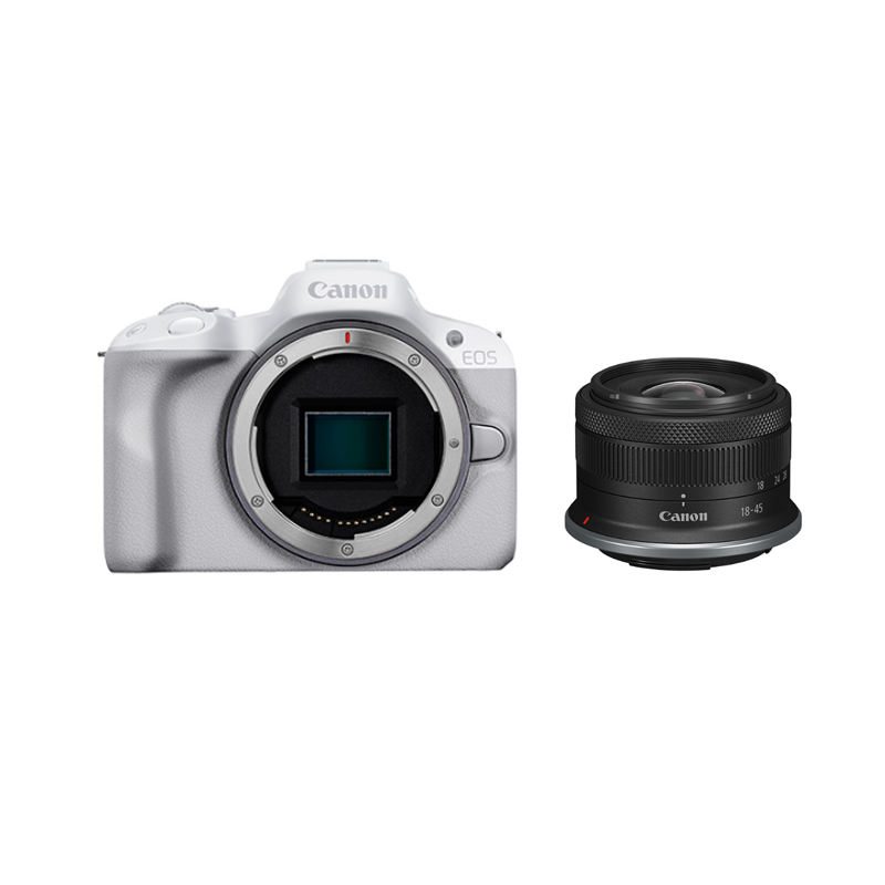 官方翻新品-EOS R50白色机身+RF-S18-45mm F4.5-6.3 IS STM(黑色)