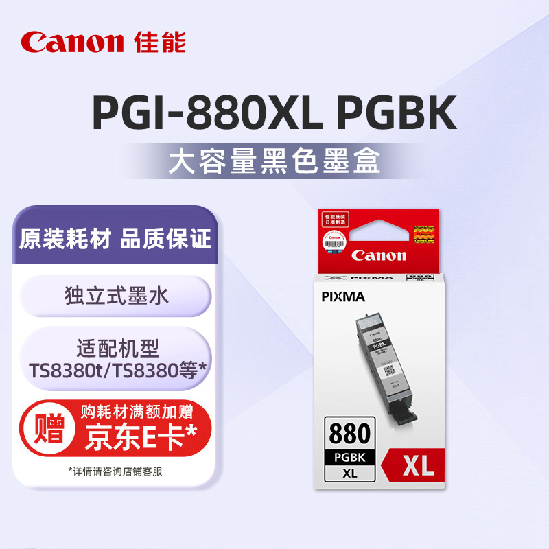 PGI-880 XL PGBK 大容量颜料黑色墨盒